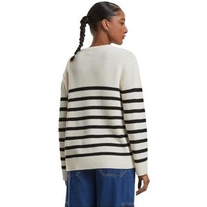 Urban Classics dames sweater, wit zand/zwart, 5XL