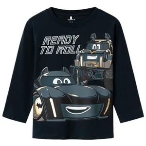 NAME IT Jongens Nmmsikke Batwheels Ls Nreg Top Wab shirt met lange mouwen, Dark Sapphire, 98