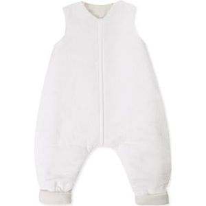 Julius Zöllner Slaapoverall jumper gevoerd mousseline, warme vulling 2,5 TOG, wasbaar op 40 °C, Made in Germany, OEKO TEX Standard 100, ivoor, mt. 80