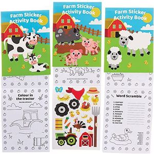 Baker Ross FX563 Sticker Activiteitenboekjes - Set van 8, Sticker Boek feestzakvullers voor kinderen