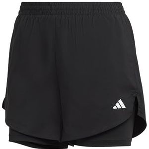 adidas, Woman W Min 2In1 SHO, korte broek, zwart-wit, XS