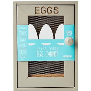 Apollo Egg Cabinet - Hevea Wood - 2 Planken - Geschikt voor maximaal 12 Eieren, 25x18x12cm, Grijs