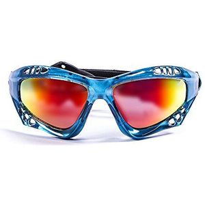 Ocean Sunglasses Australia zonnebril, gepolariseerd, frame blauw, transparant, glazen: Revo geel (11701.6)