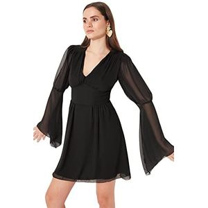 Trendyol Dameskorset, gedetailleerde jurk, zwart, maat 36