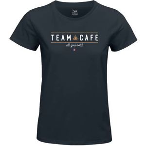 Republic Of California Team Café All You Need WOREPCZTS046 dames T-shirt, marineblauw, maat S, Navy, S