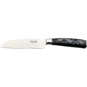 Rockingham Forge Sunrise Collection 5" Santoku mes, roestvrij staal met hars handgrepen, Jet Black