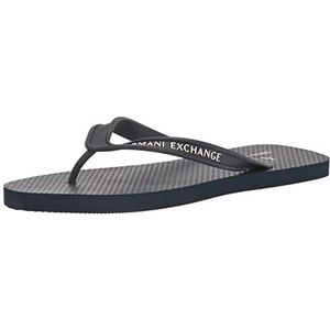 Armani Exchange Men's Logo Flip Flop, Navy, 10