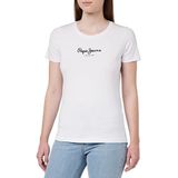 Pepe Jeans New Virginia SS N T-shirt voor dames, Wit, M