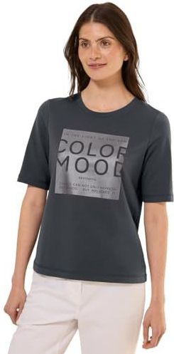 Cecil - T-shirt - Volcanic Grey - Met Folieprint