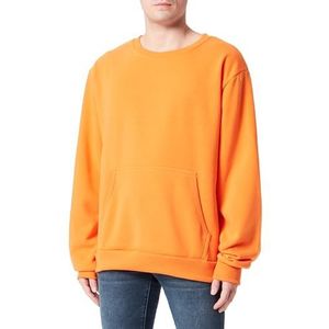 Bondry Gebreid sweatshirt voor heren met ronde hals polyester oranje maat L, oranje, L