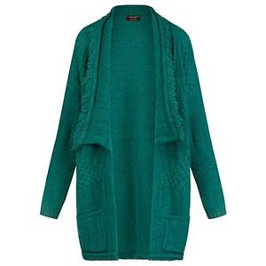ApartFashion - APART - Vest - Groen - Oversized - Met Franjes