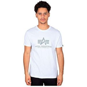 ALPHA INDUSTRIES Basic T-shirt voor heren, wit (Jet Stream White), S