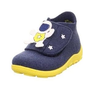 Superfit Baby Jungen HAPPY Hausschuhe, DUNKELBLAU/GELB 8000