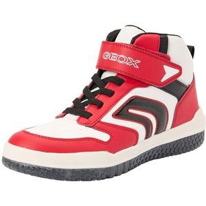 Geox - J Buzzerlight Boy - Sneakers - Rood - Wit - Ademend