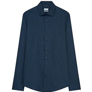 Seidensticker Men's X-Slim Fit shirt met lange mouwen, donkerblauw, 36, donkerblauw, 36