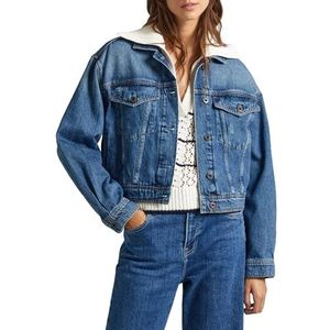 Pepe Jeans Dames ontspannen jas, blauw (Denim-HU8), XS, Blauw (Denim-HU8), XS