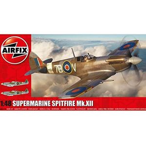 Airfix Modelset - A05117A Supermarine Spitfire Mk.XII modelbouwpakket - plastic modelvliegtuigkits voor volwassenen en kinderen vanaf 8 jaar, set inclusief sparren en stickers - schaalmodel 1:48