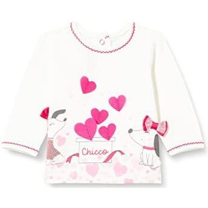 Chicco T-shirt met lange mouwen voor meisjes, wit, 068 Baby Girls