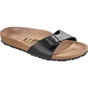 Birkenstock Mayari Cuir Gras Teenslippers voor dames, zwart, zwart, lak, 43 EU Smal