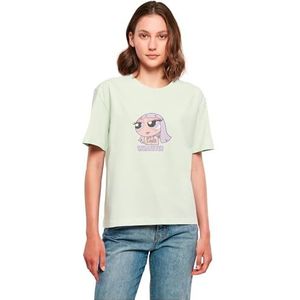 Miss Tee Dames T-shirt Whatever Tee, casual T-shirt met print op de voorkant, relaxed fit, katoen, maten XS - 5XL, lichtmint, 3XL