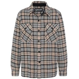 SCHOTT NYC Shcarl4 Overhemd, grijs, L voor heren, Grijs, L