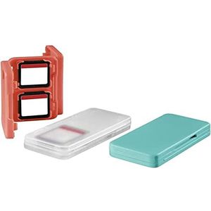 Hama Nintendo Switch Gaming-box (voor 12 games, 4 per behuizing, 3-delige set voor 4 games per opbergbox) rood/blauw/transparant