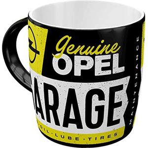 Nostalgic-Art Retro koffiemok, Opel – Garage – Geschenkidee voor autoliefhebbers, gemaakt van keramiek, Vintage design, 330 ml