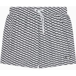 EMPORIO ARMANI Mid Boxer Zwembroek voor heren, Wit/Zwart, XL