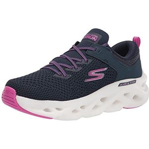 Skechers Go Run Swirl Tech Dash Charge Sneaker voor dames, Navy textiel, 38 EU
