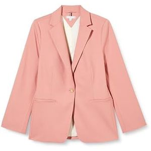 Tommy Hilfiger Dames Blazer Regular Elegant, Roze (Teaberry Blossom), 72