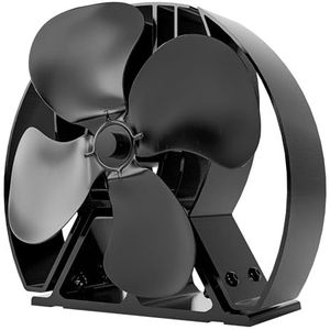 Forest Master | Viking Advanced Kachelventilator - Krachtig ontwerp met 4 bladen voor milieuvriendelijke warmtecirculatie bij houtkachels en open haarden (satijnzwart, Viking Air)