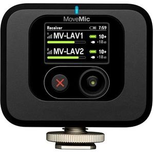 Shure MoveMic Receiver - Hot Shoe monteerbare camera-ontvanger voor MoveMic Lavalier-microfoons, compatibel met de meeste DSLR-camera's en computers, ideaal voor makers van mobiele inhoud (MV-R-Z6)
