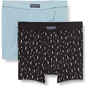 Abanderado Essentials Ocean Boxershorts, EST zwart, blauw, L/52 (2-pack) voor heren