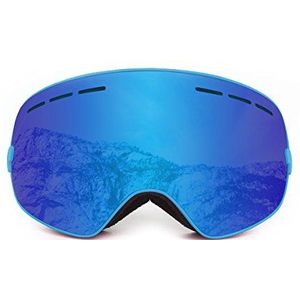 Ocean Sunglasses Fashion Cool Ski Sneeuwbril Mannen Vrouwen Ocean Blue Lens Zonnebril, uniseks, volwassenen, goud, 95/0/0