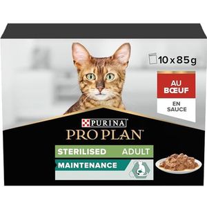 Pro Plan Nutrisavour Kattenvoer in rundersaus gesteriliseerd 10 x 85 g