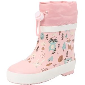 Playshoes Rubberen laarzen, halfhoog, bos, gevoerd, uniseks, kinderen, Roze bos, 18 EU