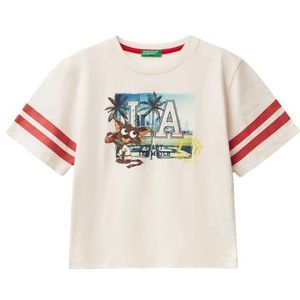 United Colors of Benetton T-shirt voor kinderen en jongeren, Wit, 2 anni