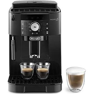 De'Longhi Magnifica S ECAM11.112.B, superautomatisch koffiezetapparaat met melkopzetstuk, espressomachine met 2 one-touch-recepten, soft-touch-bediening, 1450 W, zwart