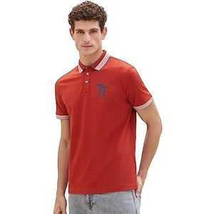 TOM TAILOR Poloshirt voor heren, 14302 - Velvet Red, L