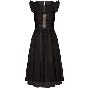 ApartFashion Dames APART cocktailjurk in romantische look speciale gelegenheidsjurk, zwart, regular