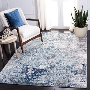 Safavieh Aston Collection ASN705M Area tapijt, 3' x 5', Lichtblauw/Grijs