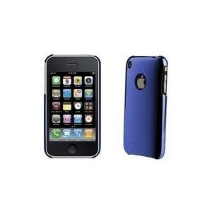 Logotrans Eternity Series backcover blauw en displaybeschermfolie voor Apple iPhone 3G / 3Gs