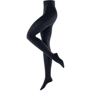 Damen - Argyle Affair - Gedessineerd Katoen Panty - Marine