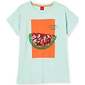 s.Oliver T-shirt voor meisjes, 6066 Bleached Aqua, L