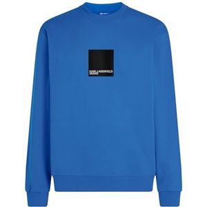 Karl Lagerfeld Jeans, Heren, Box Logo Sweat, Regular Fit, Blauw, XS