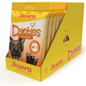 JOSERA Denties Duck & Carrot Premium kauwsticks voor honden met eend en wortel, graanvrij, 13 x 180 g