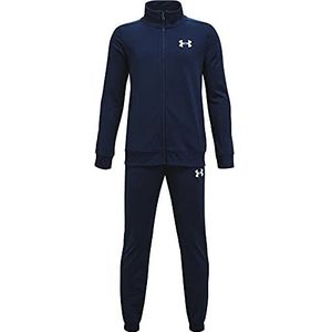 Under Armour jongens Comfortabel joggingpak, veelzijdig trainingspak Knit Track Suit, Academy / wit, S