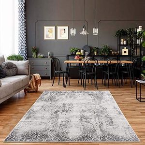 carpet city Tapijt Ornamenten woonkamer - 160x230 cm grijs gemêleerd - moderne tapijten laagpolig