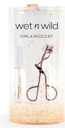 Wet n Wild Curl and Dazzle Kit, Heldere Mascara en Wimperkruller Oogmake-up Set, Hydraterende Formule met Vitamine E en Soja Proteïne, Natuurlijk en Voedend Effect, Make-up Geschenkset