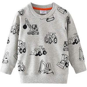 Little Hand Sweatshirt voor jongens, Graafmachine., 110 cm